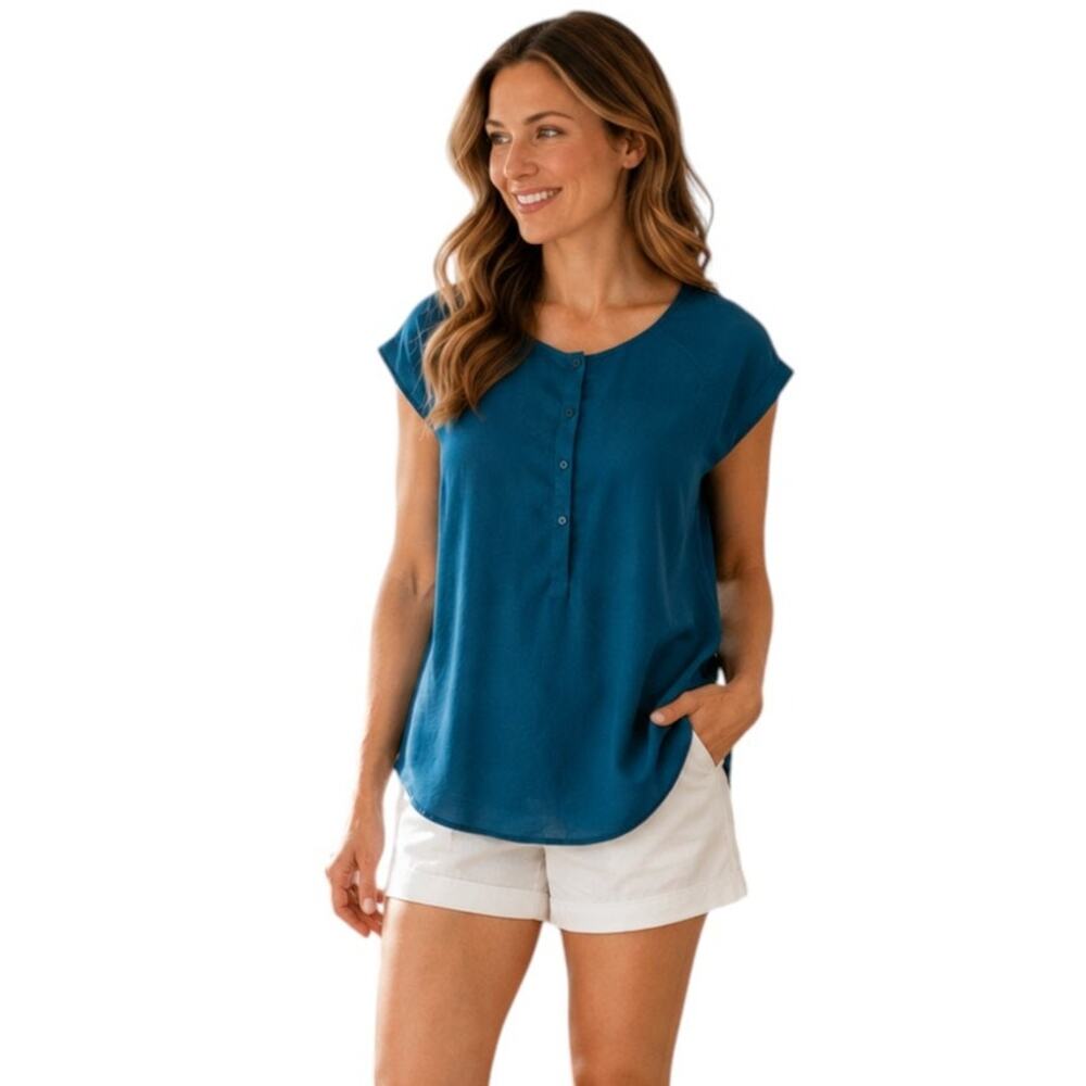 Joe Fresh Green Short Sleeve Top, M